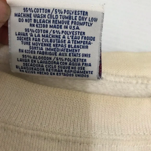 Super Bowl XX Vintage Cream Sweater Size L - Picture 11 of 11